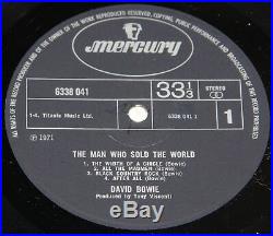 David Bowie Man Who Sold The World Uk Mercury Lp Dress Drag Cover 1971 Press