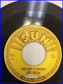 ELVIS PRESLEY 1st Press Misprint UPSIDE DOWN SUN 209 That's Alright / Blue. 45