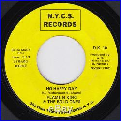 FLAME N KING & THE BOLD ONES Ho Happy Day RARE orig 45 modern soul northern soul