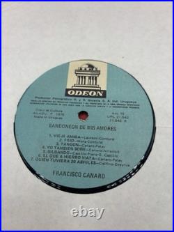 Francisco Canaro Bandoneón de Mis Amores Vinyl LP. Odeon URL 21542 Ultra Rare