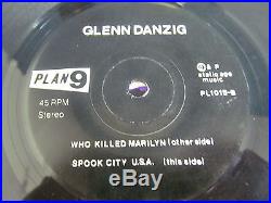 GLENN DANZIG Who Killed Marilyn 7 PLAN 9 original signed VG+ nice misfits punk