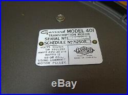 Garrard 401 Idler Drive Vintage Turntable Record Vinyl Player Deck + Plinth