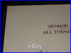George Harrison All Things Must Pass SEALED USA 1976 PROMO 3 LP With POSTER
