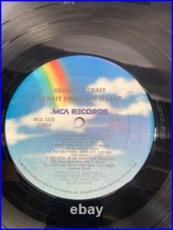 George Strait Strait From The Heart Vintage Vinyl LP 1982 MCA Record MCA-5320 George Strait Strait From The Heart Vintage Vinyl LP 1982 MCA Record MCA-5320