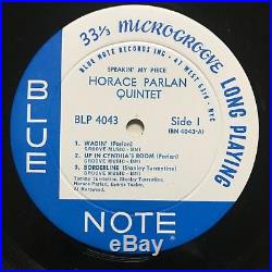 HORACE PARLAN Speakin' My Piece BLUE NOTE LP 4043 RVG EAR NM
