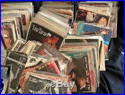 Huge Lot 13,000+ 45's Records Jukebox 7 1950s-1990s Photo Sleeves 45 rpm