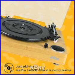 JAM Sound Turntable Player Vinyl Record Player + Built-In Dual Stereo Speakers