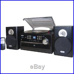 Jensen AM-FM Radio 3-Speed Turntable CD Cassette Record Player Stereo Vinyl NEW