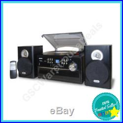Jensen Home Shelf Stereo Record Player System With Speakers iPod Aux Vinyl CD