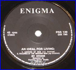 Joy Division An Ideal For Living Ep Uk Enigma 7 1978 Very Rare 1st Press
