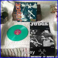 Judge Bringin It Down LP RARE 1ST PRESS GREEN VINYL Youth Of Today Cro-Mags NYHC