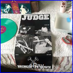 Judge Bringin It Down LP RARE 1ST PRESS GREEN VINYL Youth Of Today Cro-Mags NYHC