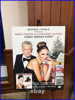 KATHERINE MCPHEE DAVID FOSTER SIGNED Christmas Songs Gold Vinyl LP With Proof