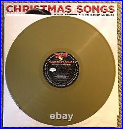 KATHERINE MCPHEE DAVID FOSTER SIGNED Christmas Songs Gold Vinyl LP With Proof