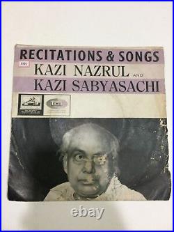 KAZI NAZRUL SABYASACHI RECITATIONS & SONGS BENGALI NAZRUL POEMS rare EP VG+