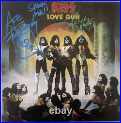 KISS Love Gun Signed Record Autographed Album Ace Frehley Peter Criss