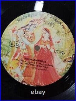 KRSNA MEDITATION ISKCON PRABHUPADA RARE LP RECORD vinyl india orig vg+