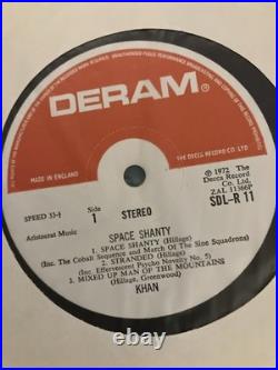 Khan Space Shanty LP Vinyl Original UK Deram SDL-R-11 1W 1972 1st edition