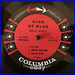 Kind of Blue by Miles Davis 1959 Vinyl Columbia Records Coltrane 6 eye 1st Press