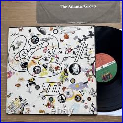 LED ZEPPELIN III 1970s US Pressing Working Wheel +OG Sleeve VG+ Nice Copy