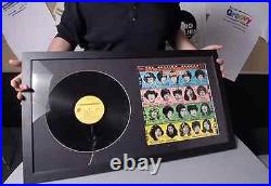 LP + jacket Display Wall Frame 12 Record Cover Vinyl Black Wood withmat choice
