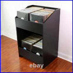 LPBIN LP Storage Cabinet / Modern Black / Bin Style Vinyl Record Storage