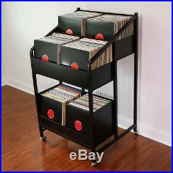 LPBIN3 LP Storage Cabinet with Casters / Bin Style Vinyl Record Storage Cabinet