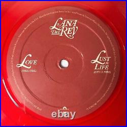 Lana Del Rey Love / Lust For Life Heart-Shaped 10 Red Vinyl ft. The Weeknd