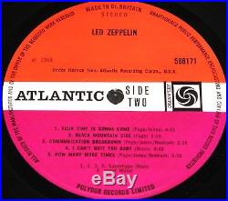 Led Zeppelin I Turquoise Sleeve Superhype 1 2 4 Credit Uncorrected Matrix Lp