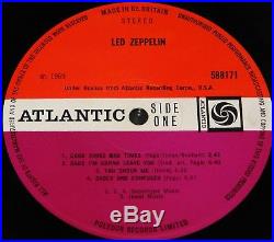 Led Zeppelin I Turquoise Sleeve Superhype 1 2 4 Credit Uncorrected Matrix Lp