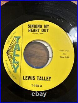 Lewis Talley Singing My Heart Out 7 45 Record Tally Bakersfield Country Rare