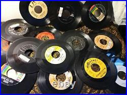 Lot Of 100+ Random 7 Vinyl Records 45 RPM Playable Collection Starter Crafting