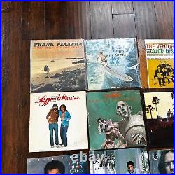 Lot Of 15 Vinyl Records LP Collection Rock Queen Eagles Classic Ventures UNTESTE