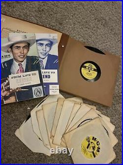 Lot Of Vintage MGM Hank Williams Records 10 -78 10-45 1st & 2nd Edition Books