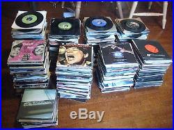 Lot of 1100+ 45's vinyl records! Nearly 400 with Pic Sleeves! Soul Rock New Wave