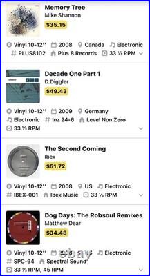 Lot of 13 Techno Records Minimal Dub Techno Tech House Rare Over $600 Retail