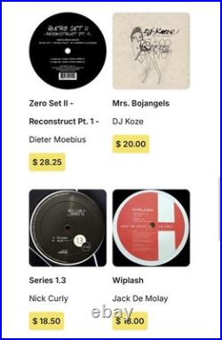 Lot of 16 Deep/Minimal House Minimal Techno House Detroit Moodymann Records (G)