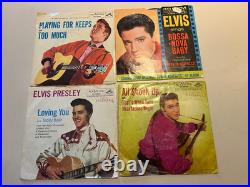 Lot of 45 ELVIS 45 RPM Vinyl Records RCA VICTOR SOME WITH PICTURE SLEEVES ps