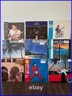 MASAYOSHI TAKANAKA Lot of 9 vinyls / OBI LP RECORDS JAPANESE FUSION JAZZ /