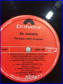 MR CASANOVA ERWIN HALLETZ ORCHESTRA RARE LP RECORD vinyl INDIAN INDIA VG+