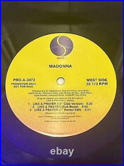 Madonna Like A Prayer 12 Rare Promo Vinyl Record Dance Mix Remix 1989