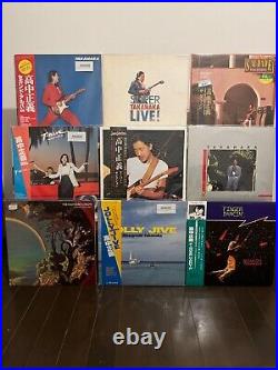 Masayoshi Takanaka / Lot of 9 Vinyls / OBI LP RECORDS / Japanese Fusion Jazz