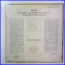 Max LP Vinyl Record Max Roach Quintet Hard Bop Argo LP 623 Mono 1st