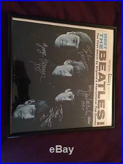 Meet The Beatles Autographed Record ST 2047 VG+ COA Framed