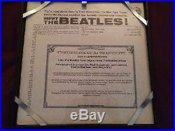 Meet The Beatles Autographed Record ST 2047 VG+ COA Framed