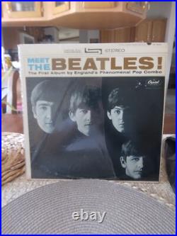 Meet The Beatles Original 1964 Capitol Records St-2047 Stereo Lp Rainbow Label