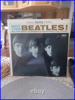Meet The Beatles Original 1964 Capitol Records St-2047 Stereo Lp Rainbow Label