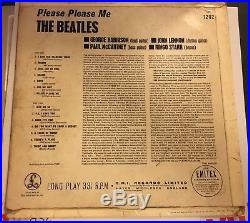 Mega Rare The Beatles Please Please Me Lp- 1st Uk Press- Early Press 1963-vg