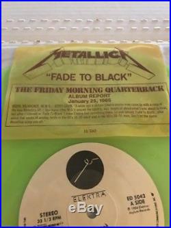Metallica Fade to Black Promotional Copy. Rare Glow in the Dark Neon Vinyl LP