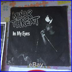 Minor Threat In My Eyes 7 EP RARE RED VINYL 1ST PRESS with INSERT VG+ Bad Brains